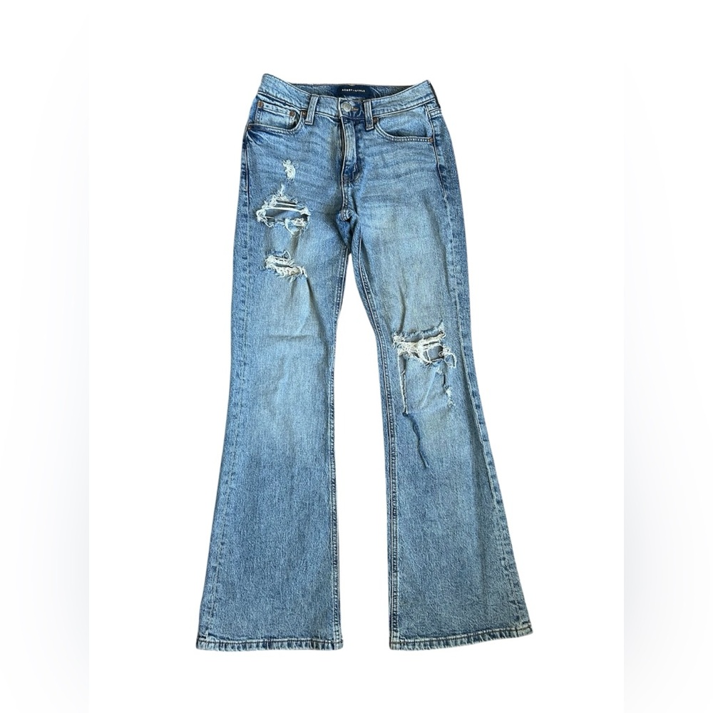 Aeropostale Distressed High Rise Flare Size 2R